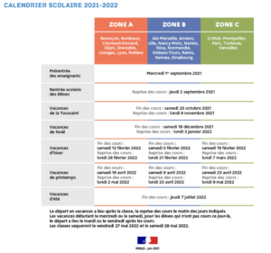 vacances scolaires 2022