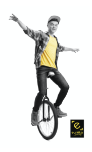 lycéen en monocycle symbol de trouver son orientation scolaire