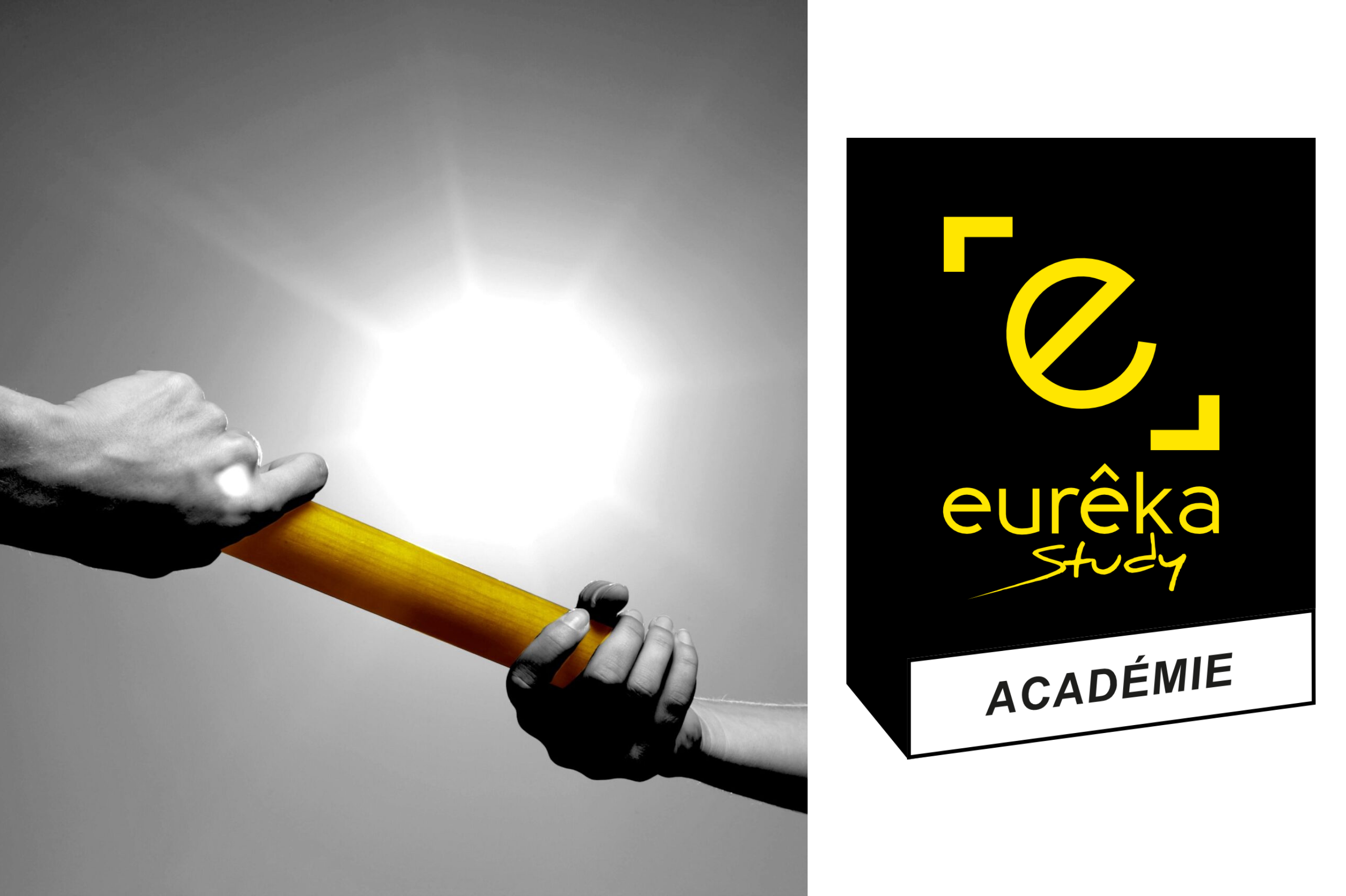 baton de relais jaune eurêka Study symbole transmission de nos formations