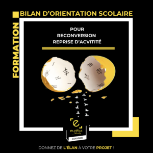 formation bilan d'orientation scolaire pour reconversion reprise d'activité avec une coquille d'oeuf symbole du projet à naître