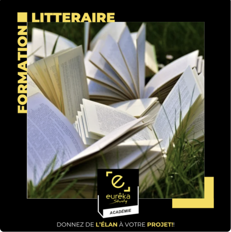 Livres ouverts pour se former aux études littéraires logo académie eurêka study